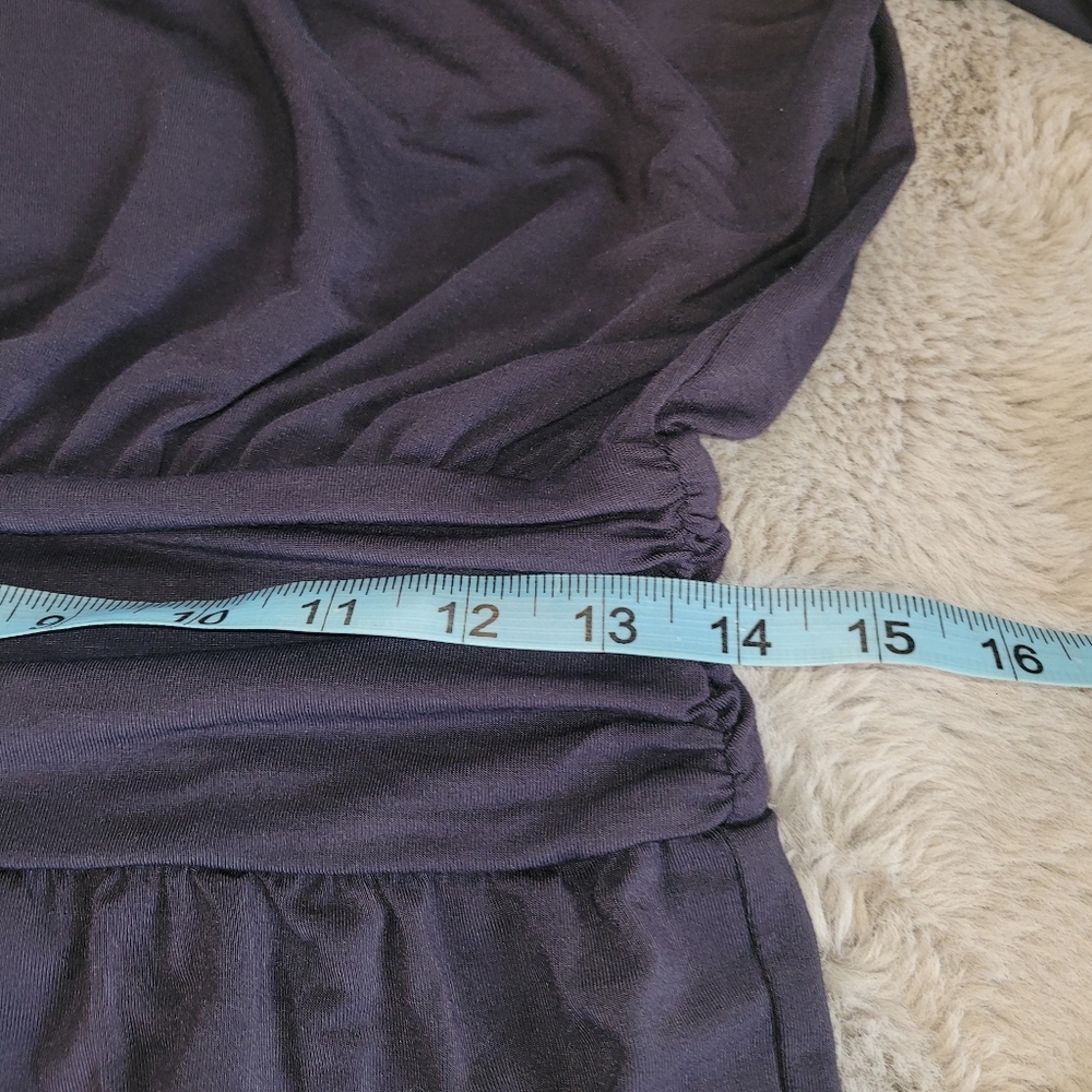 Soft Surroundings Jumpsuit Romper Garbo Extra Small XS Blue Embroidered Modal - Picture 9 of 13